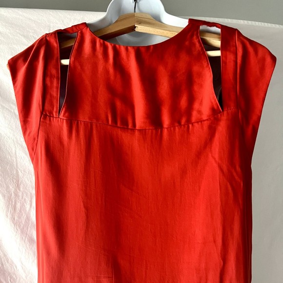Anthropologie Maeve Ally Cupro Tunic Red Small - Picture 5 of 9
